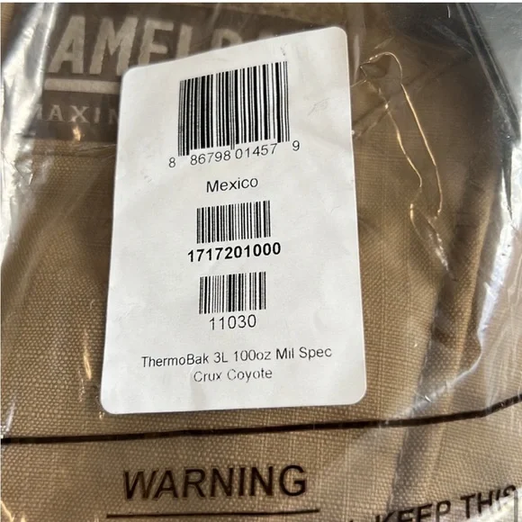 New Camelbak Thermobak 3L 100 oz Mil Spec Crux Coyote